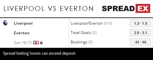 Liverpool Everton Premier League North London Derby Football Match Spreads 30th November 2018 Spreadex Sports Spread Betting